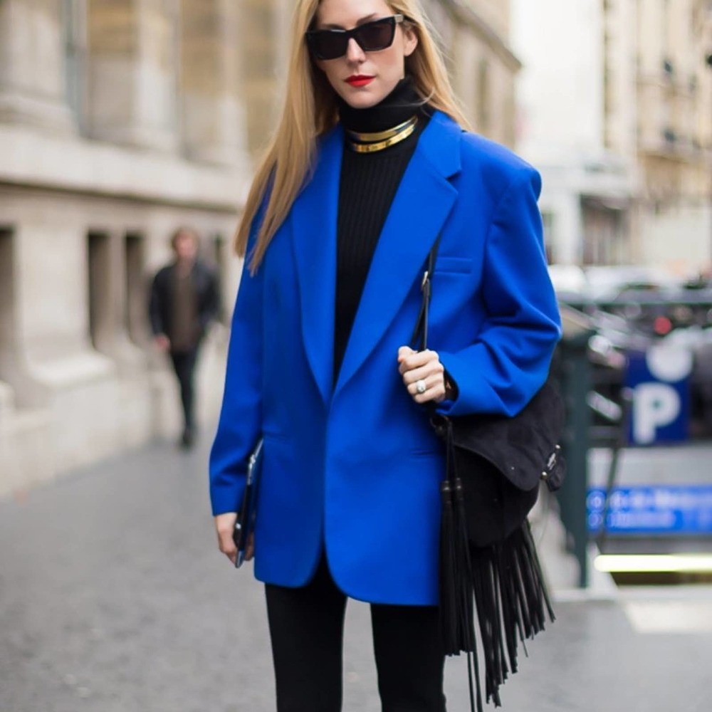 Evan Picone Vintage Bright Blue Jacket Blazer